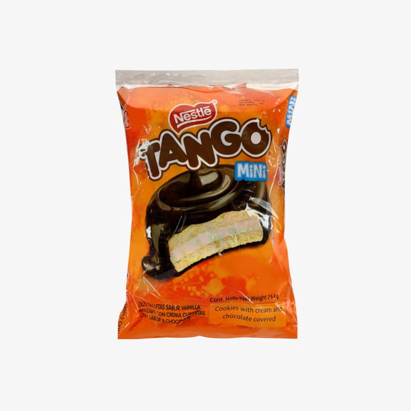 Nestle Tango Mini Galletas Con Crema Cubiertas Sabor A Chocolate 15 Un –  Amigo Foods Store